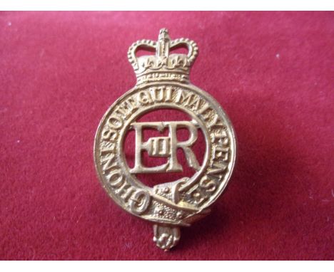 The Blues and Royal (The Household Cavalry) EIIR Forage Cap Badge, Third type (Gilding-Metal, sealed 1962). Two Lugs, K&amp;K