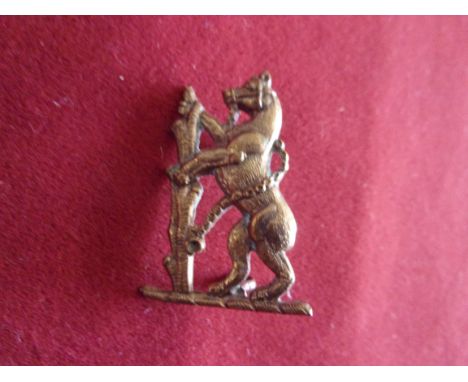 The Warwickshire Yeomanry (Hussars) Forage Cap Badge 1908-1922 (Gilding-metal), two lugs. K&amp;K: 1408