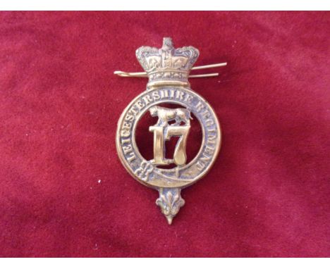 17th (Leicestershire) Regiment of Foot Glengarry and pre-Territorial era 1874-1881 Badge, K&amp;K: 446. (Brass) Two lugs. Fir
