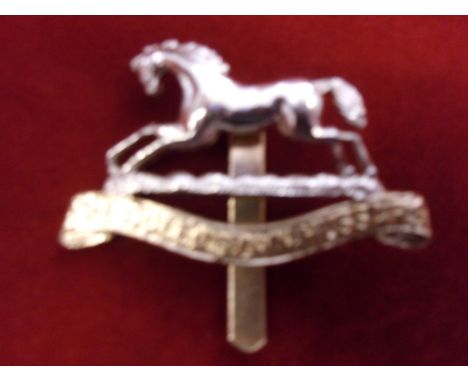 The Queen's Own Hussars EIIR Cap Badge (Anodised), slider. Made W.H. Dowler, B'ham. K&amp;K: 1896.