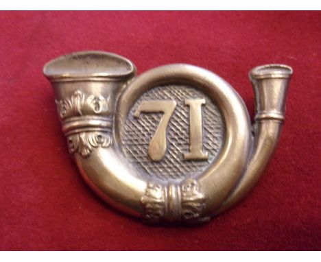 71th (Highland Light Infantry) Regiment of Foot Glengarry and pre-Territorial era 1874-1881 Badge, K&amp;K: 534. (Brass) Two 