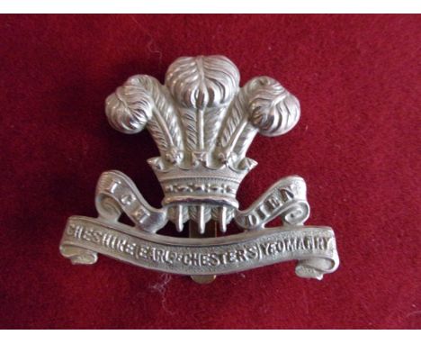 Cheshire Yeomanry (Earl of Chester's) Cap Badge (White-metal), slider. K&amp;K: 2300