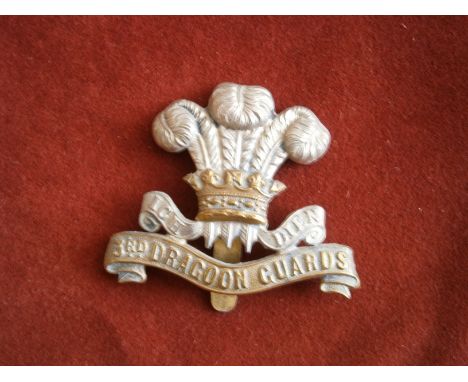 3rd (Prince of Wales's) Dragoon Guards Cavalry Field-Service 1896-1922 Cap Badge (Bi-metal), slider, first type. K&amp;K: 738
