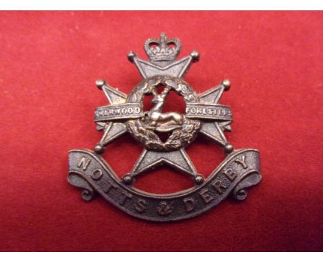 Sherwood Foresters (Notts &amp; Derby) Regiment EIIR Officers Cap Badge (Bronzed-brass), Tab fitting. K&amp;K: 2006