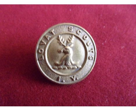 Lovat Scouts (Imperial Yeomanry) Victorian Other Ranks Cap Badge (Brass), solid centre. K&amp;K: 1380