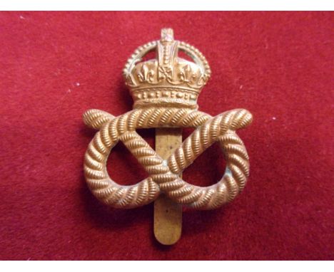 Queen's Own Royal Staffordshire Yeomanry (Hussars) Other Ranks WWI Cap Badge (Brass), slider and made J.R. Gaunt, London. K&a
