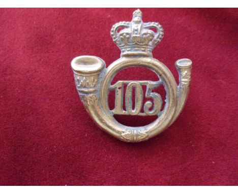 105th (Madras Light Infantry) Regiment of Foot Glengarry and pre-Territorial era 1874-1881 Badge, K&amp;K: 582. (Brass) Two l