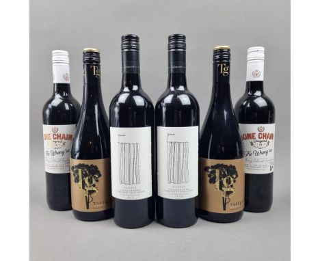 6 Bottles Australian Red Wine to include   2 Bottles Silenus Cabernet Sauvignon 2014,  2 Bottles Tall Gum Reserve 2020  2 Bot