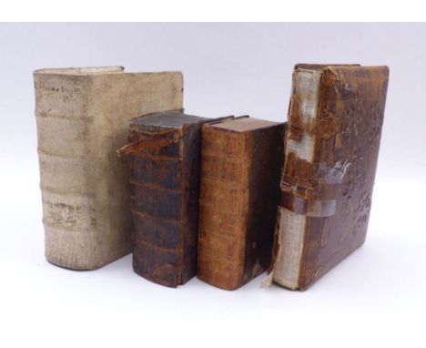 Konvolut von drei Büchern und einem Photoalbum 17. bis 20. Jh. 1) Martin Luther: Biblia..., Nürnberg 1771, Frontispiz mit Ans