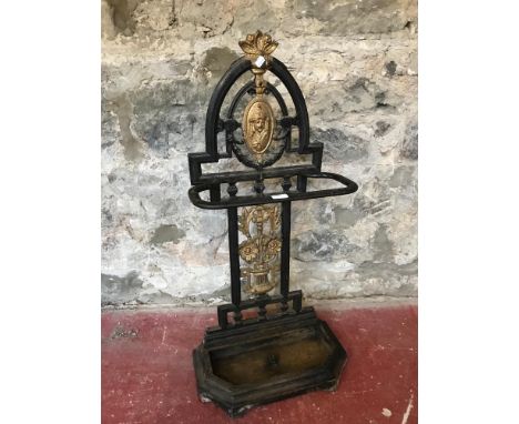 Large ornate Victorian stick stand. Measures 96cm in height 
