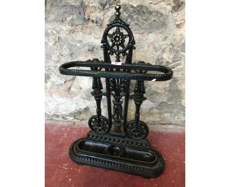 Victorian cast iron stick stand. Measures 67cm in height. 