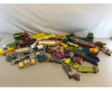 Large quantity of play worn toys to include Dinky & Corgi 
