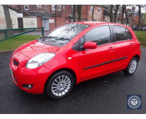 A Toyota Yaris SR VVT-i five door hatchback, first registered 09.01.2009, registration NG58 XBT, one former keeper, petrol 13