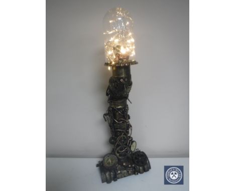A battery operated Steam Punk style lamp 