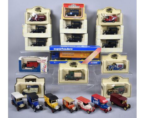 A Collection of Diecast Vintage Vans, Mostly Boxed 