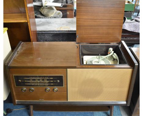 A Vintage Radiogram with Monarch Record Deck, 107cm wide 