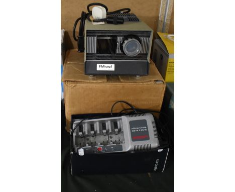 A Vintage Halinamat Projector together with a Binatone Telephone and Dehumidifier and a Battery Charger (All Untested) 