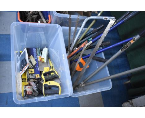 A Collection of Various Tools, Saws, Paintbrushes Etc 