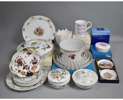 A Collection of Various Ceramics to Comprise Coalport Hong Kong Shallow Two Handled Bowl, Countryware Vase, Royal Worcester E