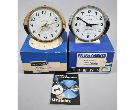 Two Vintage Big Ben Repeater Alarm Clocks by Westclox, Both with Original Cardboard Boxes 
