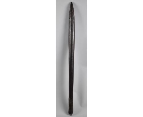 A Vintage Aboriginal War Club with Pointed Head Having Carved Decoration, 79cm Long 
