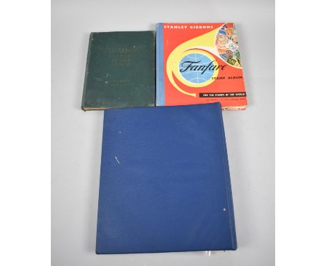 A Collection of Three Vintage Stamp Albums and Contents 