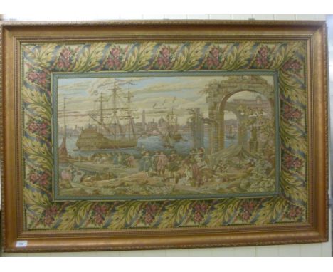 After Clifford R James - an 18thC study, children playing soldiers in a garden  engraving  bears a pencil signature & blindst