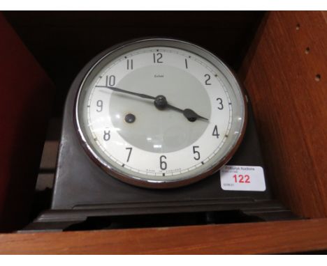 ENFIELD BAKELITE CASED MANTEL CLOCK.
