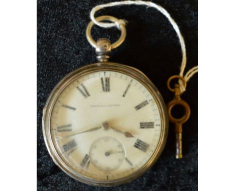 J J Dent of Brigg silver pocket watch Chester 1884