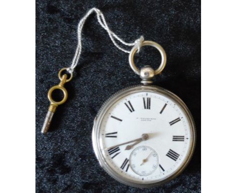 J Thompson of Louth silver pocket watch London 1878