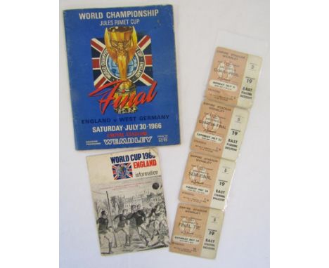 Saturday July 30th 1966 Empire Stadium Wembley England V West Germany World Cup programme, information leaflet and ticket stu