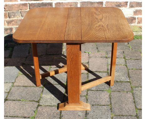 Small light oak drop leaf table