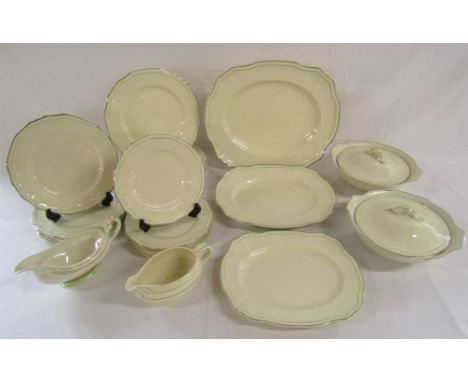 Alfred Meakin table ware includes plates, sauce boats, serving plates and tureens - possibly Royal Marigold pattern - silver 