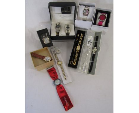 Collection of watches - most new in boxes includes Great American Train Watch, Sekonda, Geneva, Bench, Henley etc