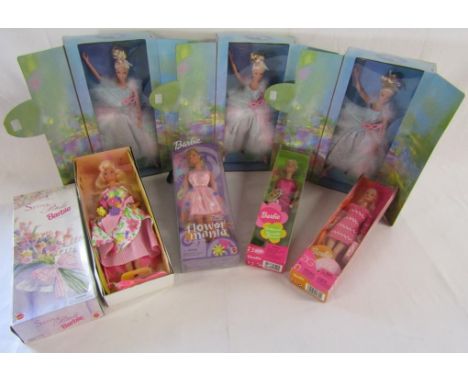7 boxed Barbie dolls - Springtime Petals, Flower Mania, Bridesmaid, Zig Zag and 3 Ballet Masquerade&nbsp;