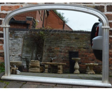 Large silver coloured over mantle mirror&nbsp;