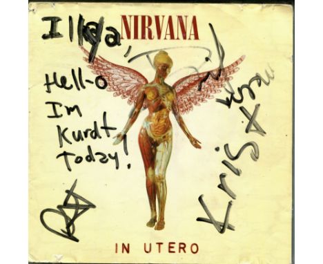 COBAIN KURT & NIRVANA: American Rock Band. Rare signed CD for In Utero (1993) Nirvana´s third and final studio album. Individ