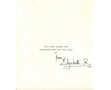 ELIZABETH THE QUEEN MOTHER: (1900-2002) Queen Consort of King George VI. Signed Christmas greetings card by Queen Elizabeth, 