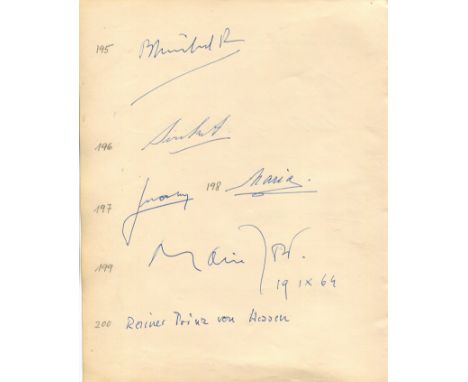 ADULYADEJ BHUMIBOL: (1927-2016) Rama IX, King Bhumibol the Great of Thailand 1946-2016. Blue ink signature ('Bhumibol R') at 