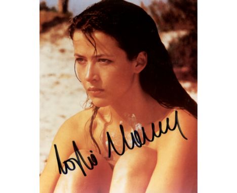 MARCEAU SOPHIE: (1966- ) French Actress and Author. A James Bond Girl. Unusual signed 8 x 10 colour photograph by the French 