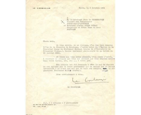 LE CORBUSIER: (1887-1965) Swiss-French Architect, Painter, Urban Planner. His real name being Charles-Edouard Jeann´eret. An 