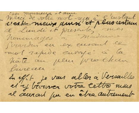 ROUAULT GEORGES: (1871-1958) French Expressionist Painter. A.L.S., twice, G.R, and Rouault, two pages, 12mo, Paris, 11th Apri