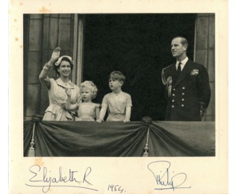 ELIZABETH II & PRINCE PHILIP: ELIZABETH II: (1926-     ) Queen of the United Kingdom since 1952 & PRINCE PHILIP (1921-2021) D
