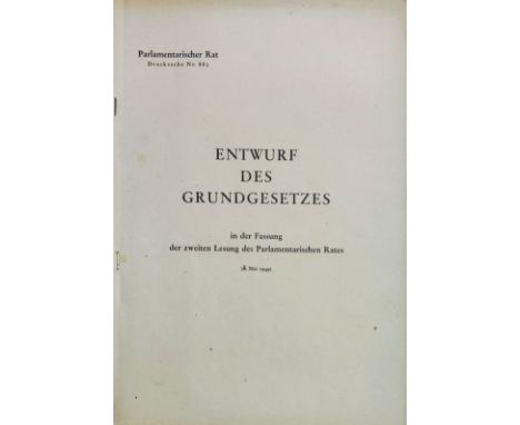 [CONSTITUTION OF THE FEDERAL REPUBLIC OF GERMANY]: ADENAUER KONRAD (1876-1967) German statesman who served as the first Chanc