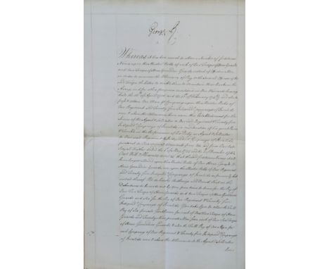 GEORGE II: (1683-1760) King of Great Britain and Ireland 1727-60 & PELHAM HENRY (1694-1754) British Prime Minister 1743-54 & 