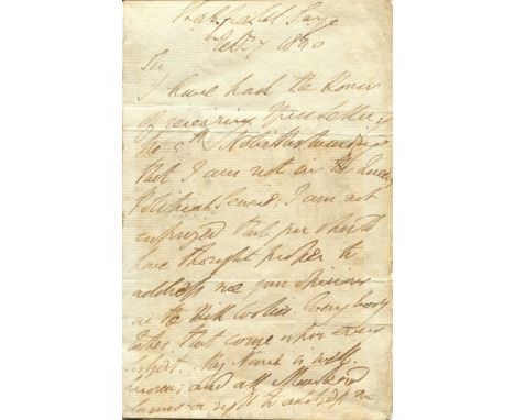 [INDIA]: WELLINGTON DUKE OF: (1769-1852) Anglo-Irish Field Marshal, the Victor of Waterloo, 1815. British Prime Minister 1828