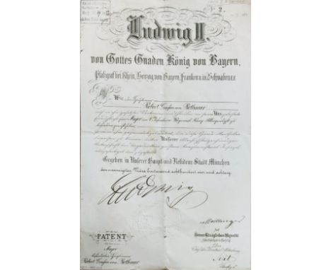 LUDWIG II OF BAVARIA: (1845-1886) King of Bavaria 1864-86. Called the Fairy Tale King for his extravagant artistic and archit