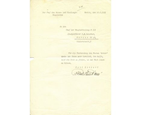 [NAZI OCCULT]: DARRE RICHARD WALTHER: (1895-1953) SS-Obergruppenfuhrer of World War II. Reich Minister of Food and Agricultur