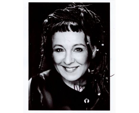 TOKARCZUK OLGA: (1962- ) Polish Writer and Activist. Nobel Prize in Literature in 2018. Signed 8 x 10 photograph, the image s