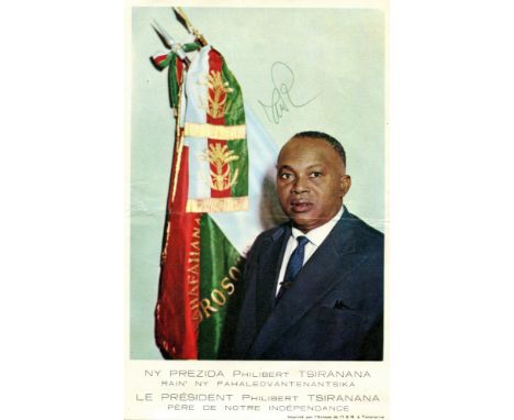 TSIRANANA PHILIBERT: (1912-1978) Malagasy politician who served as the first President of Madagascar 1959-72. Signed colour 5